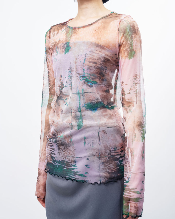PINEAL GLAND PRINT TULLE TOPS