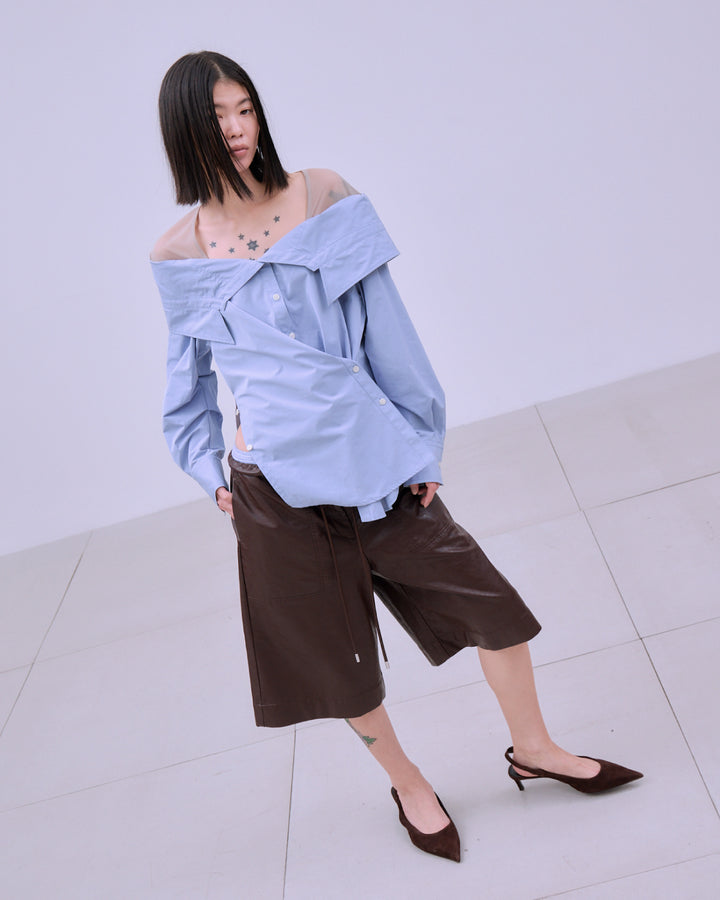 PRETENSE OFF-SHOULDER MANY WAY SHIRTS