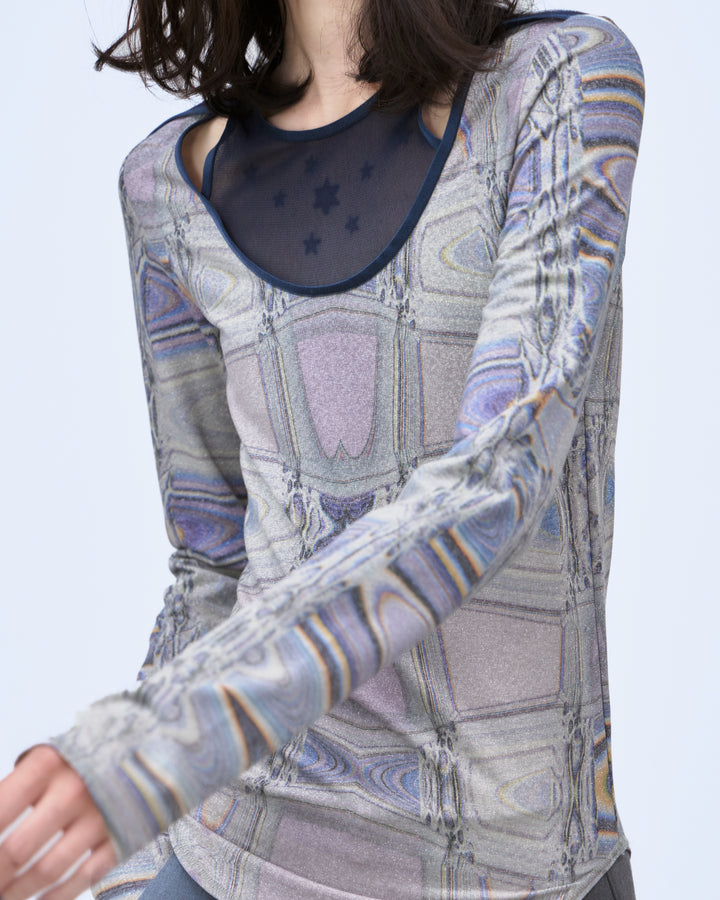 MICROCOSMOS PRINT CUTOUT TOPS