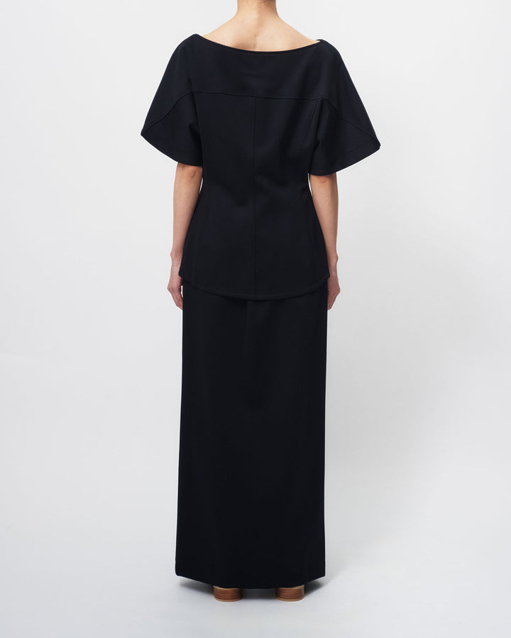 DIMENSIONAL SCUBA JERSEY BLOUSE