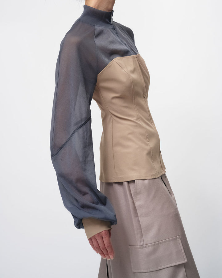 CORSET JERSEY TRACK JACKET