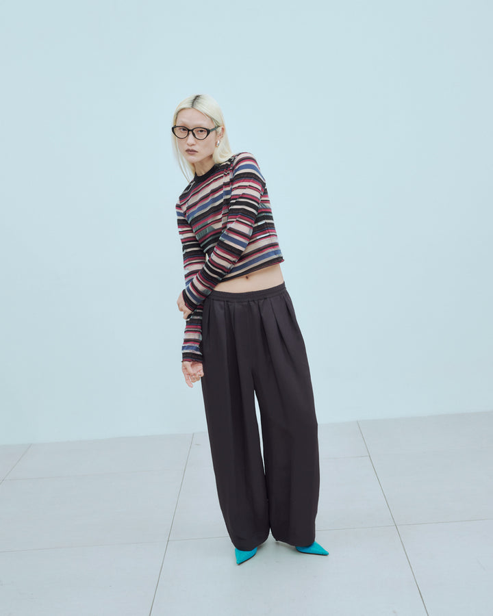 SHEER LOGO BORDER TOPS