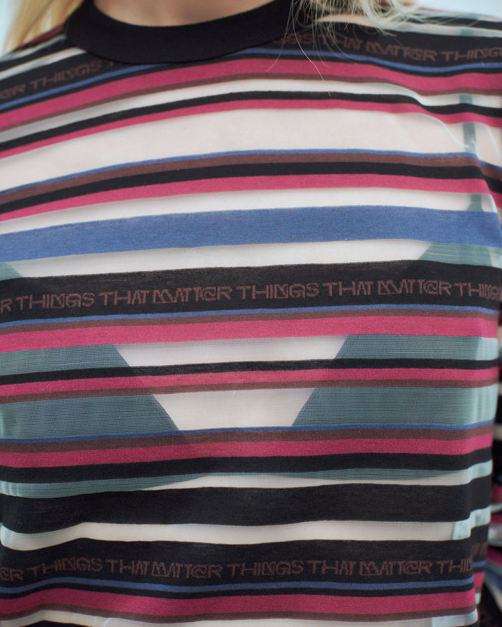 SHEER LOGO BORDER TOPS