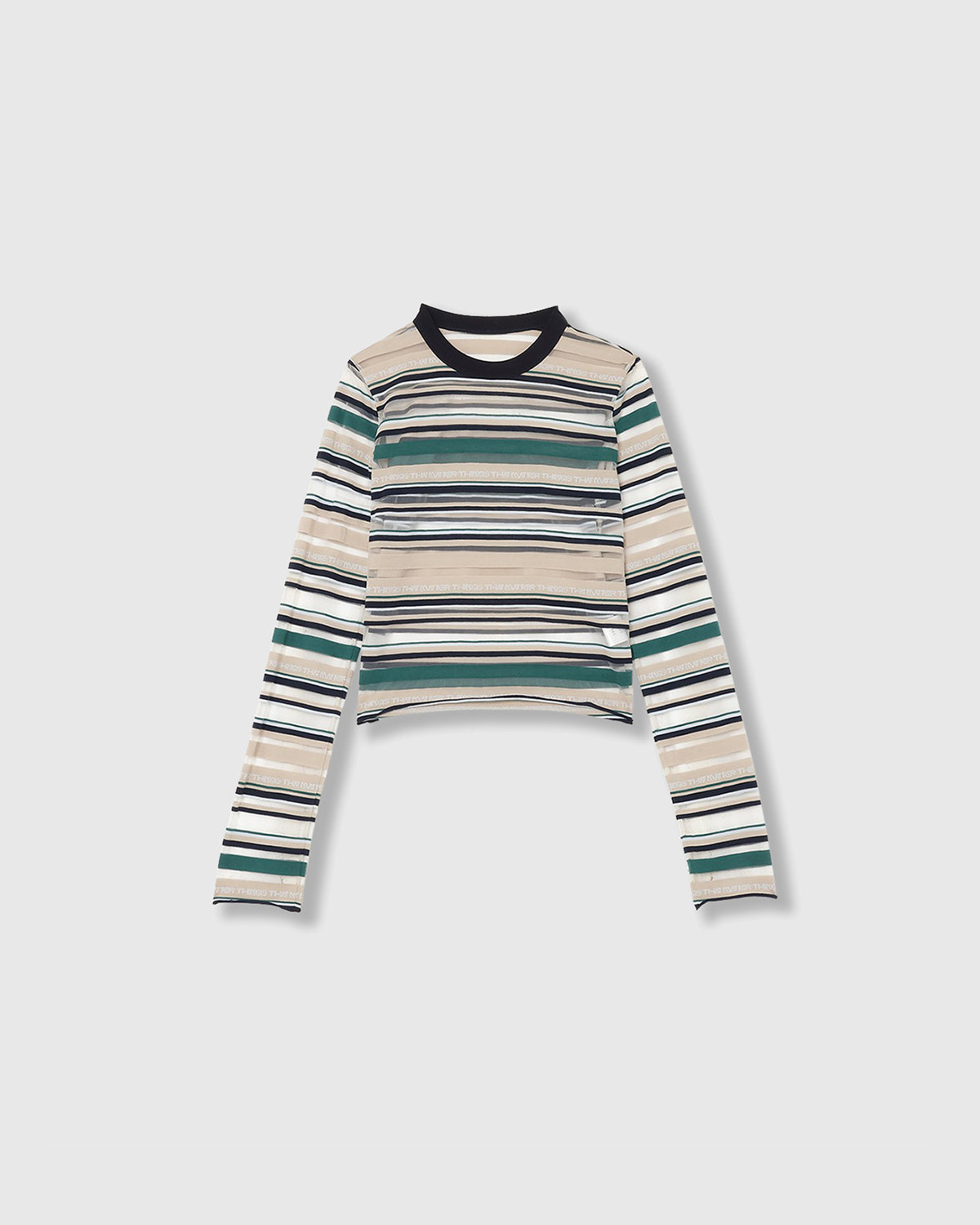 SHEER LOGO BORDER TOPS | TOPS | STORE | THINGS THAT MATTER ONLINE