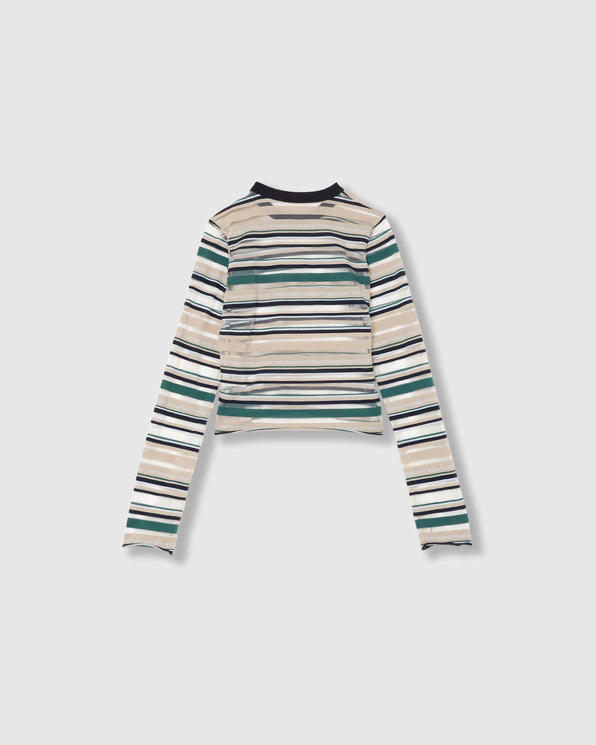 トップス Esan SHEER LOGO BORDER TOPS | TOPS | STORE | THINGS THAT MATTER ONLINE