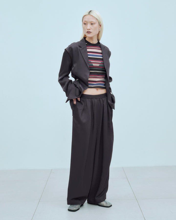 SHEER LOGO BORDER TOPS