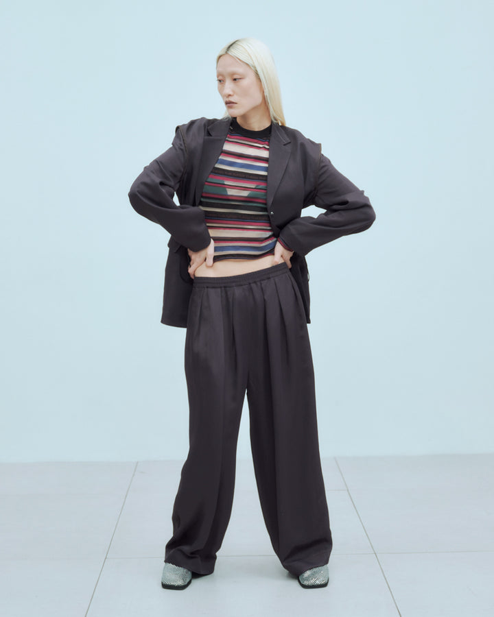 SHEER LOGO BORDER TOPS