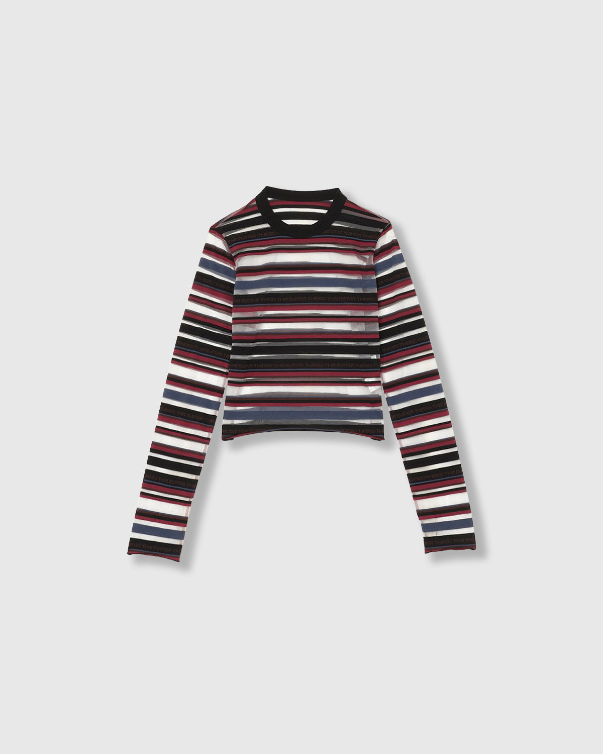 SHEER LOGO BORDER TOPS | TOPS | STORE | THINGS THAT MATTER ONLINE