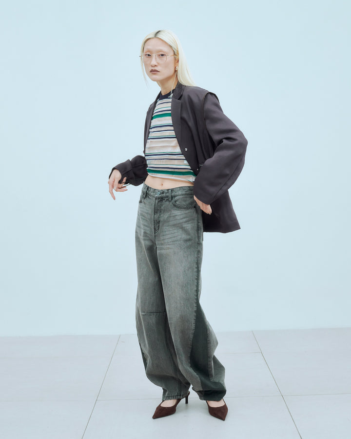 SHEER LOGO BORDER TOPS