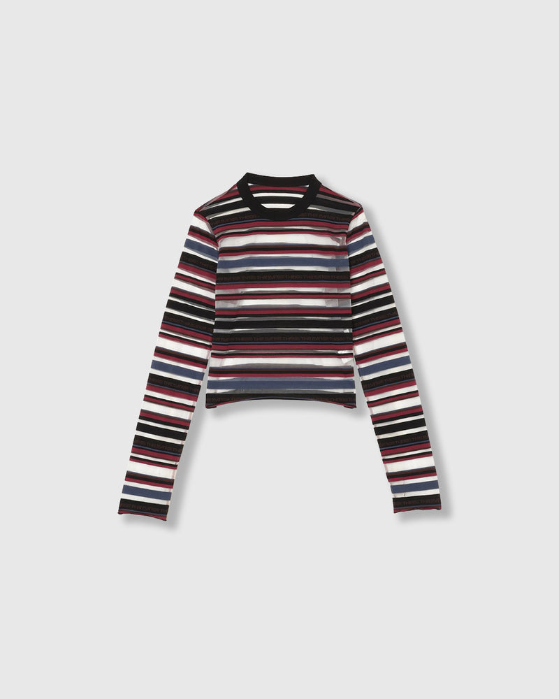 SHEER LOGO BORDER TOPS