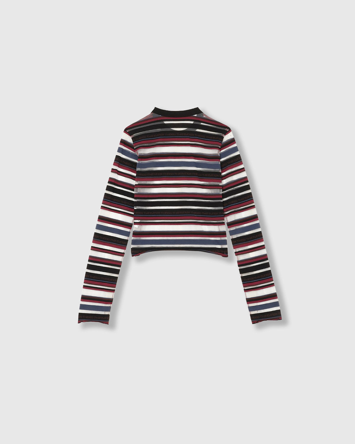 トップス Esan SHEER LOGO BORDER TOPS | TOPS | STORE | THINGS THAT MATTER ONLINE