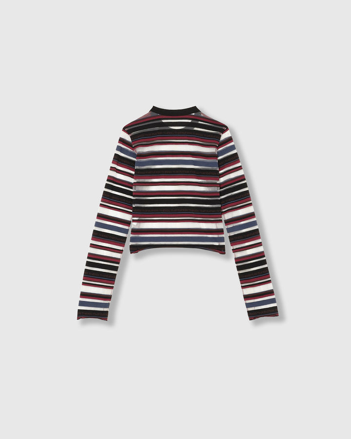 SHEER LOGO BORDER TOPS