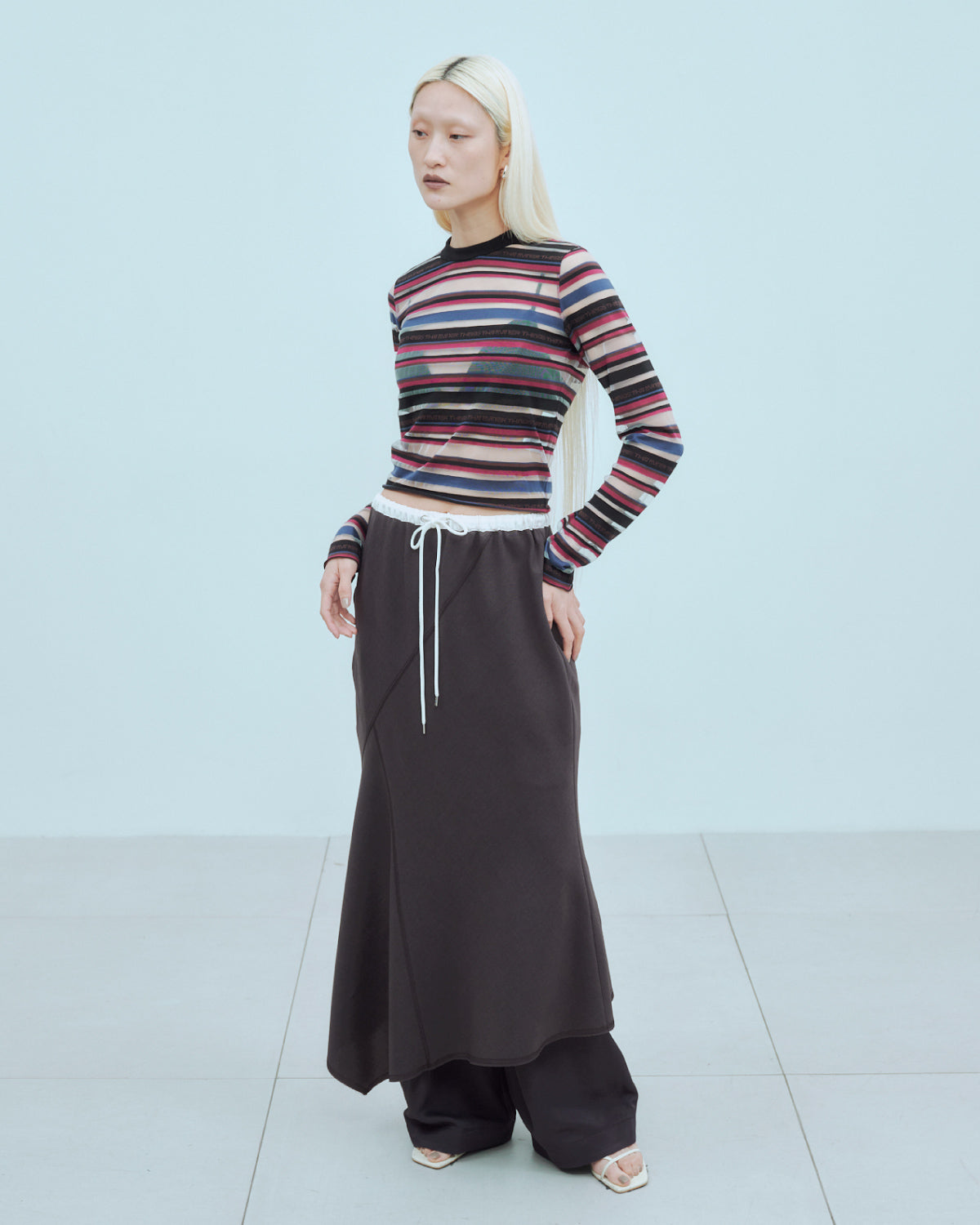 SHEER LOGO BORDER TOPS | TOPS | STORE | THINGS THAT MATTER ONLINE