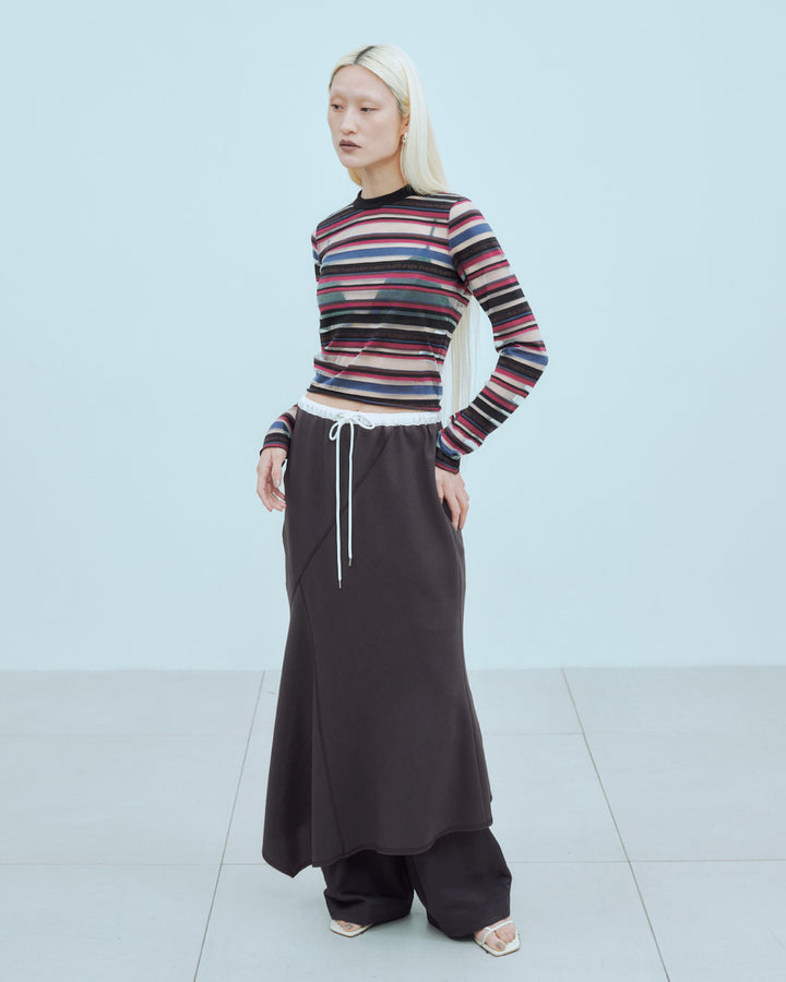 SHEER LOGO BORDER TOPS