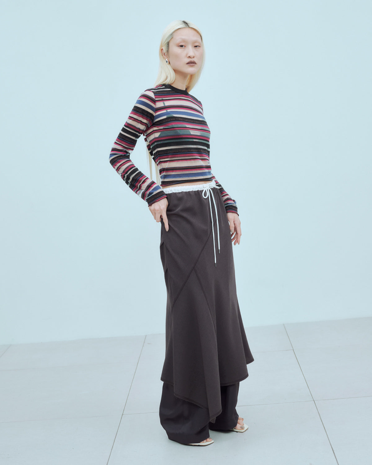 SHEER LOGO BORDER TOPS | TOPS | STORE | THINGS THAT MATTER ONLINE