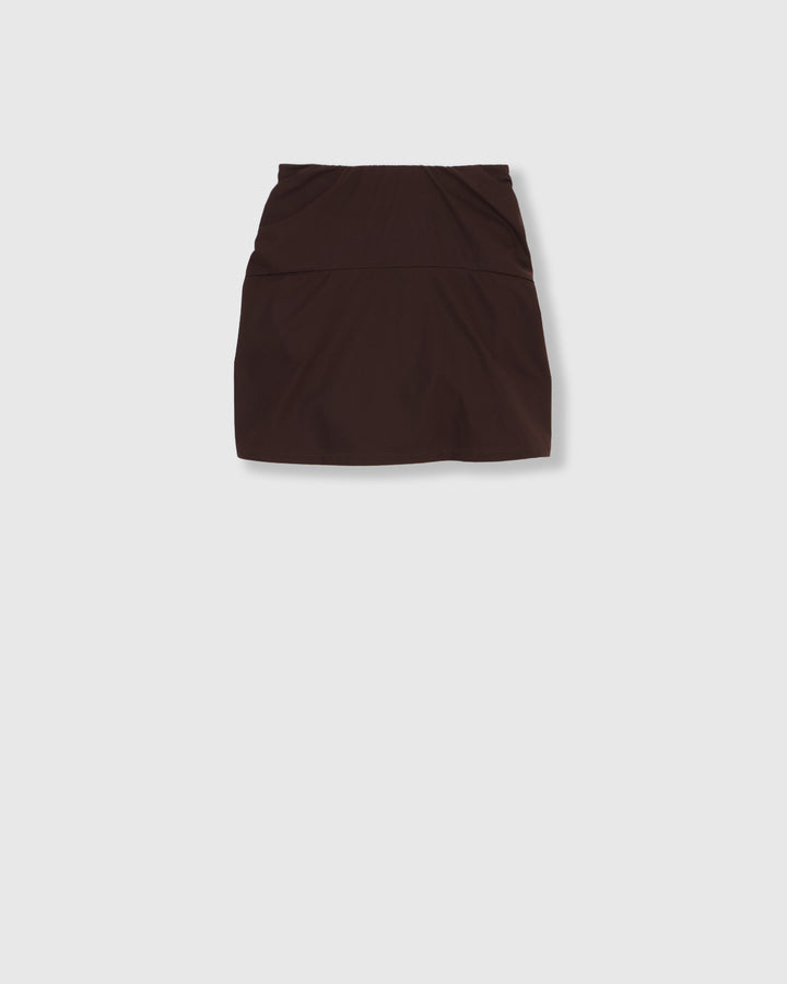 GATHERED TAFFETA SWIM BOTTOM