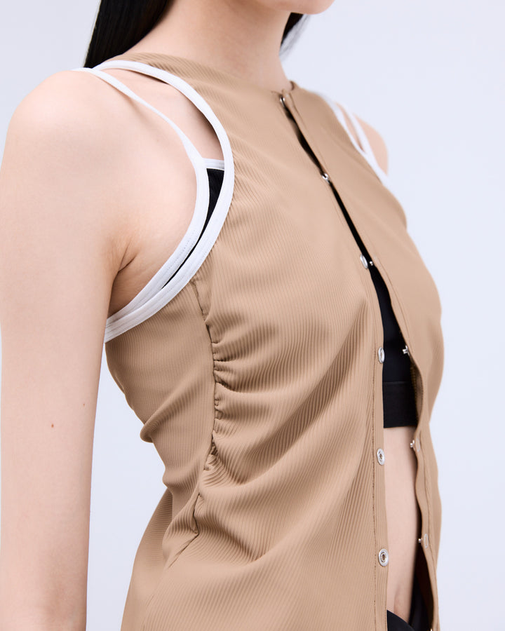 OPEN BACK LAYERED SWIM TOP