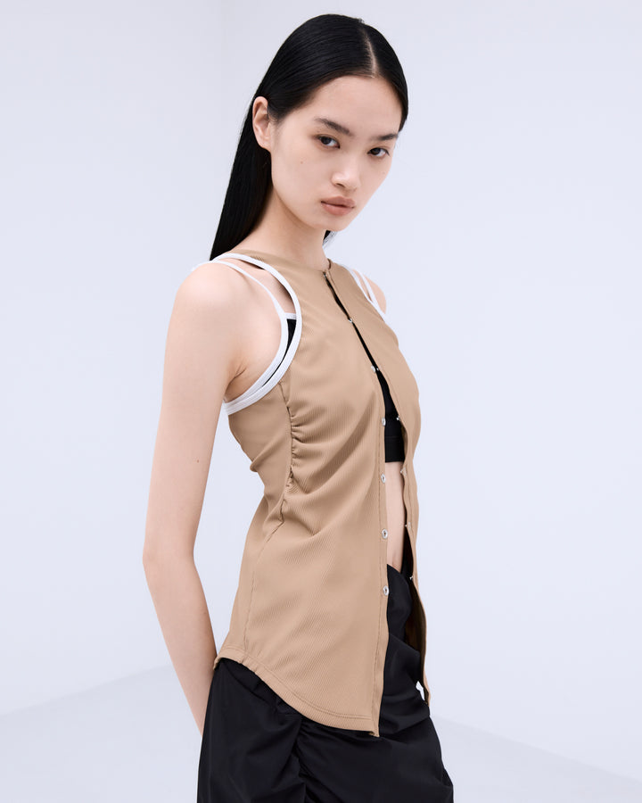 OPEN BACK LAYERED SWIM TOP