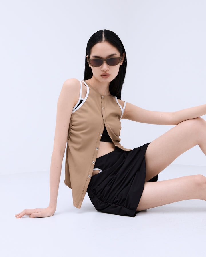OPEN BACK LAYERED SWIM TOP