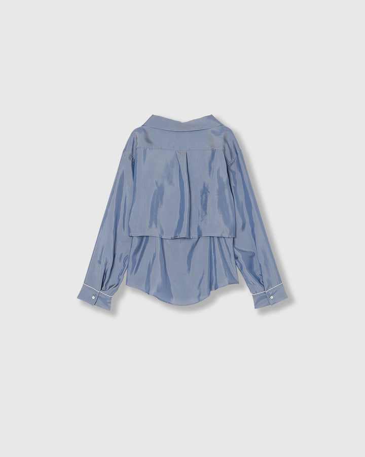 CHAMBRAY PIPING SHIRT ENSEMBLE