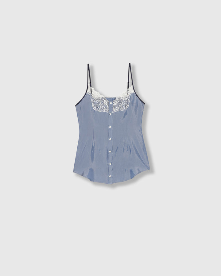 CHAMBRAY PIPING SHIRT ENSEMBLE