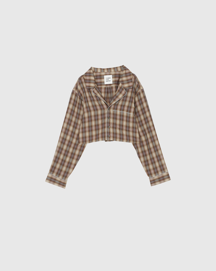 CHECK PIPING SHIRT ENSEMBLE