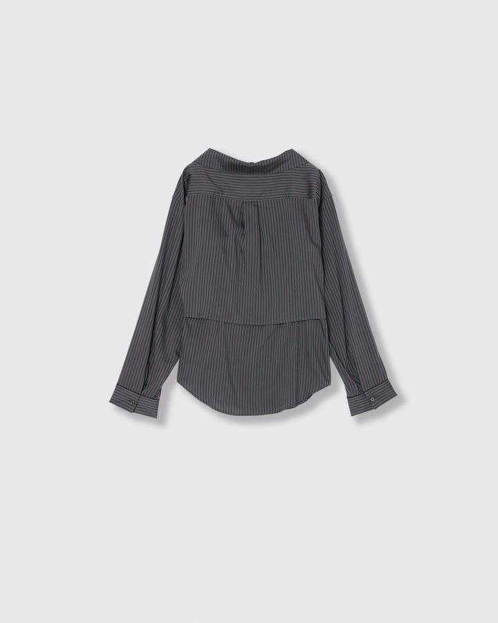 STRIPE PIPING SHIRT ENSEMBLE