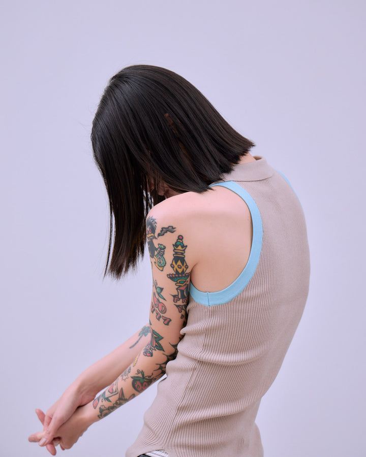 AMERICAN SLEEVE KNIT POLO
