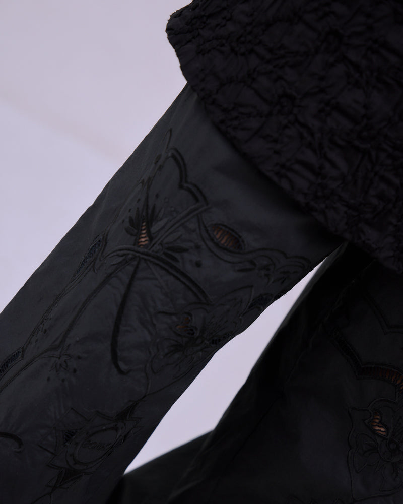 CHAOS EMBROIDERY LAYERED PANTS