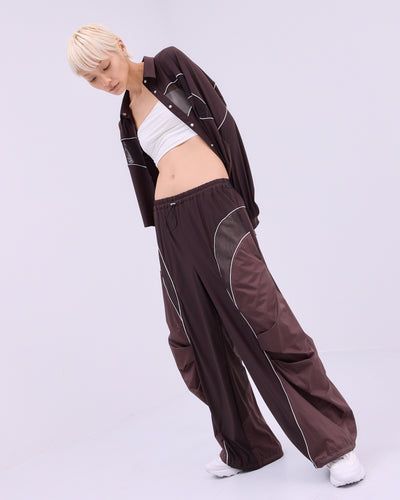 MESH BLOCKING STRETCH EASY PANTS