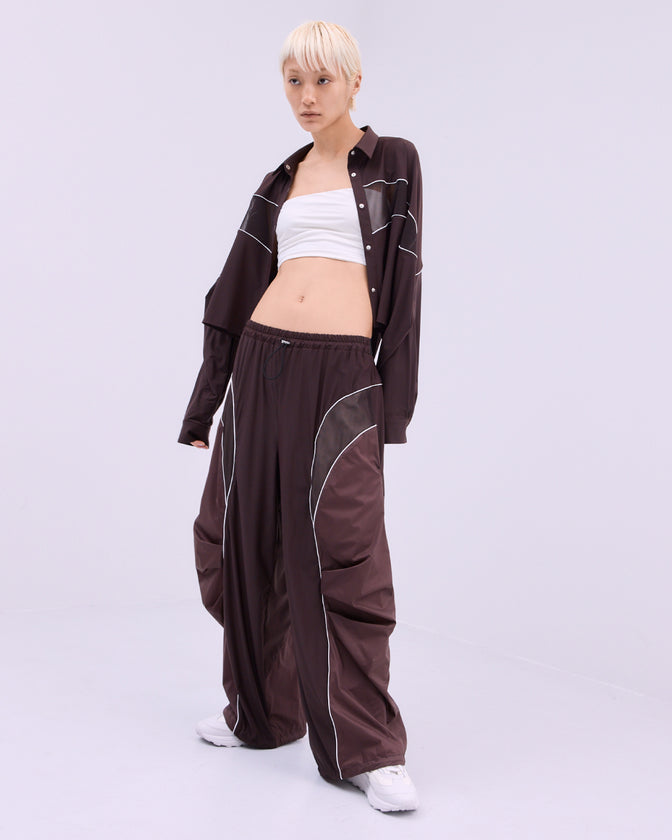 MESH BLOCKING STRETCH EASY PANTS