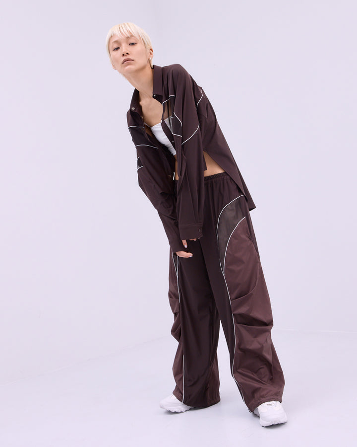 MESH BLOCKING STRETCH EASY PANTS