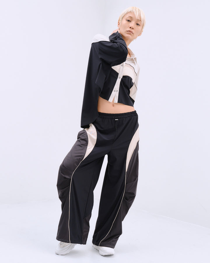 MESH BLOCKING STRETCH EASY PANTS