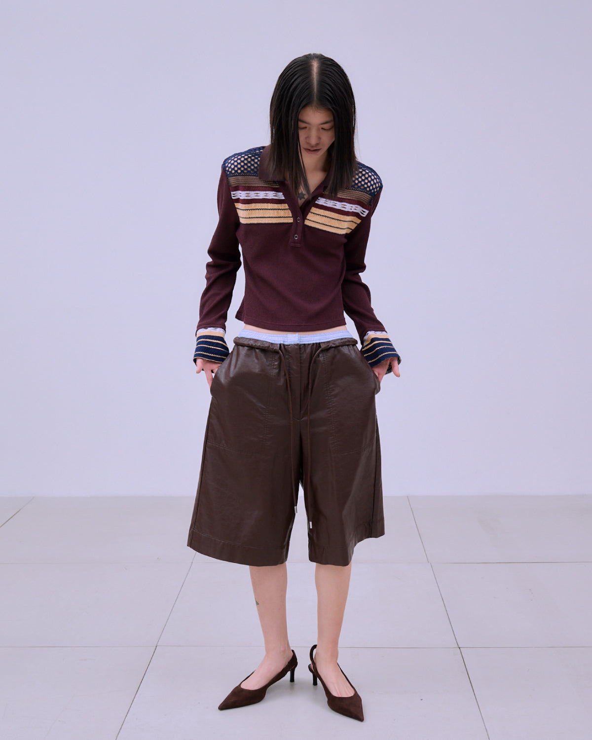 FAUX LEATHER BERMUDA PANTS | SENSE 17_ | STORE | THINGS THAT