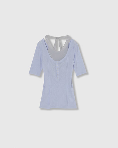 HALTER DESIGN LAYERED TOPS