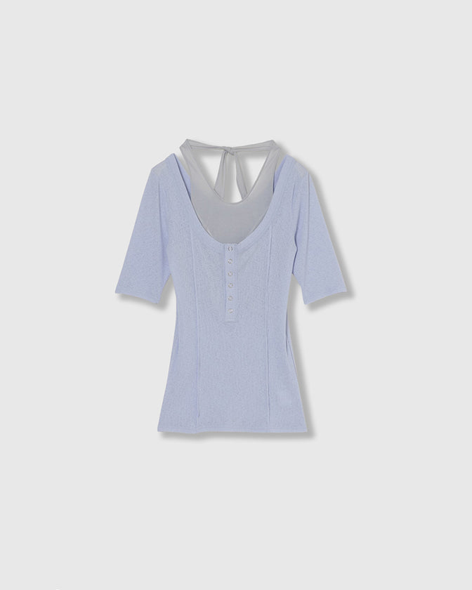 HALTER DESIGN LAYERED TOPS