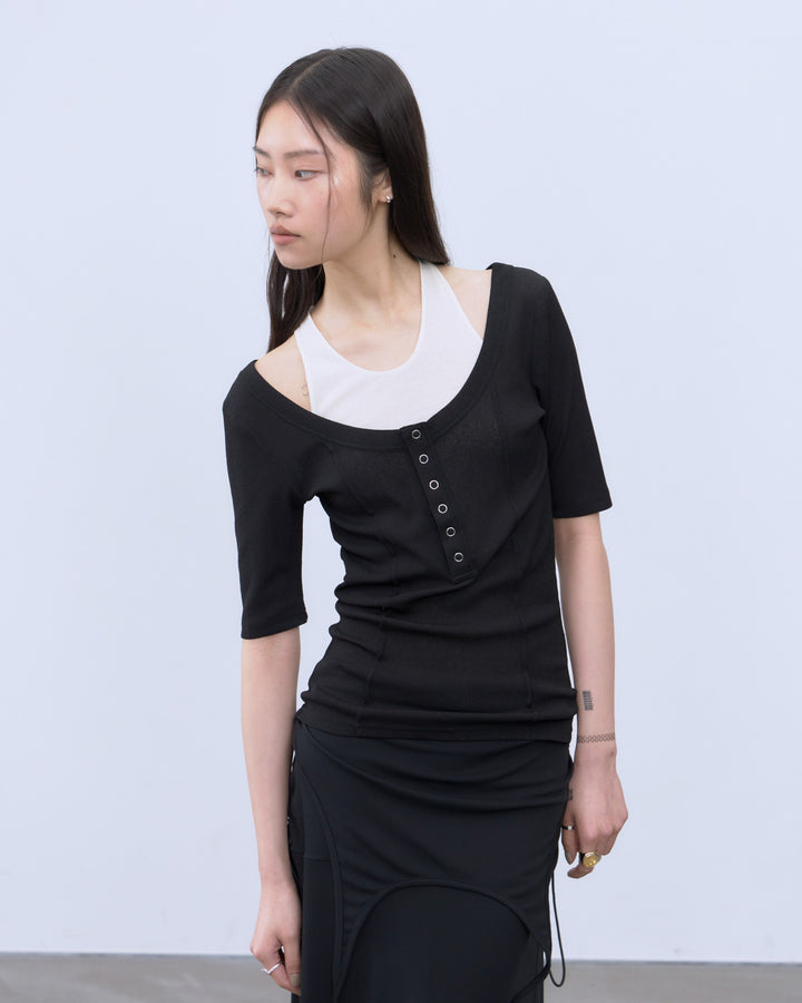 HALTER DESIGN LAYERED TOPS