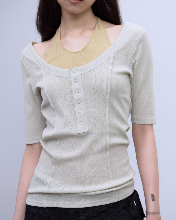 HALTER DESIGN LAYERED TOPS