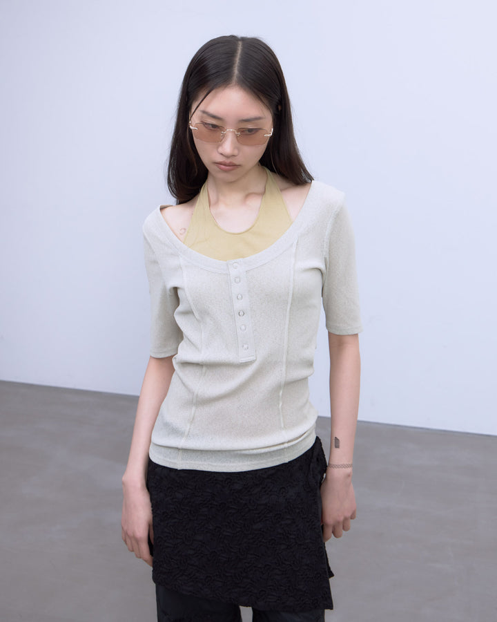 HALTER DESIGN LAYERED TOPS