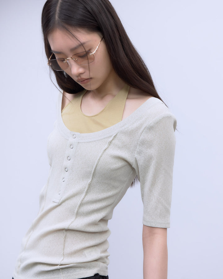 HALTER DESIGN LAYERED TOPS