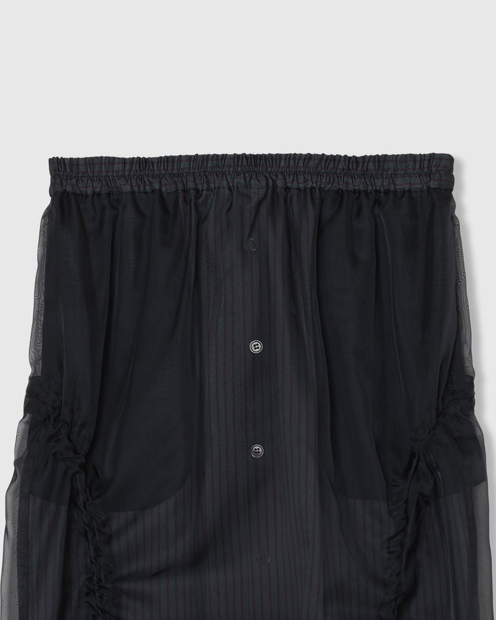 STRIPE SHEER LAYERED SKIRT
