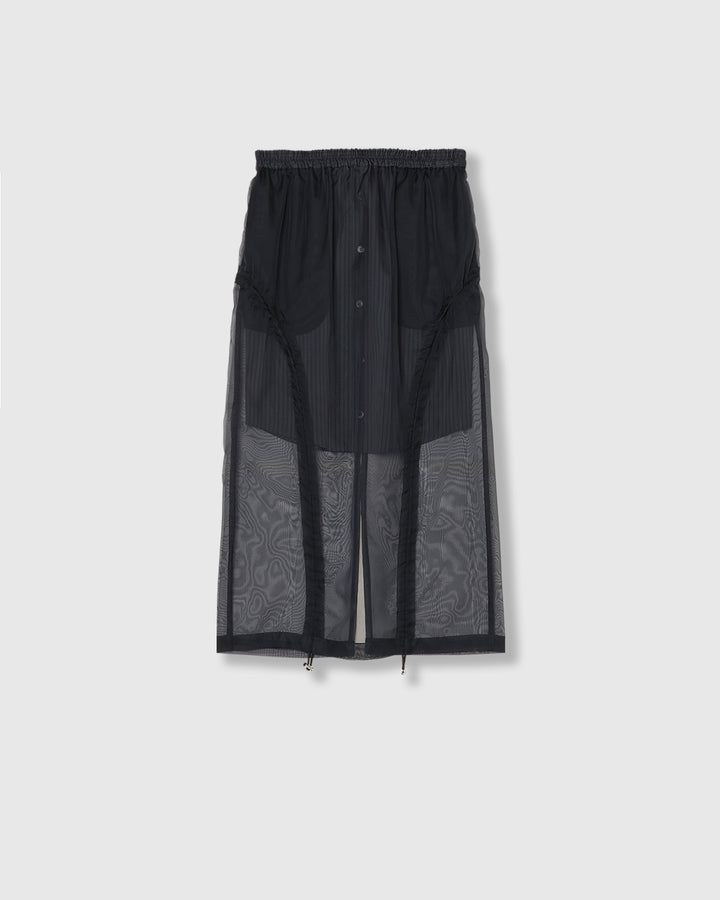 STRIPE SHEER LAYERED SKIRT