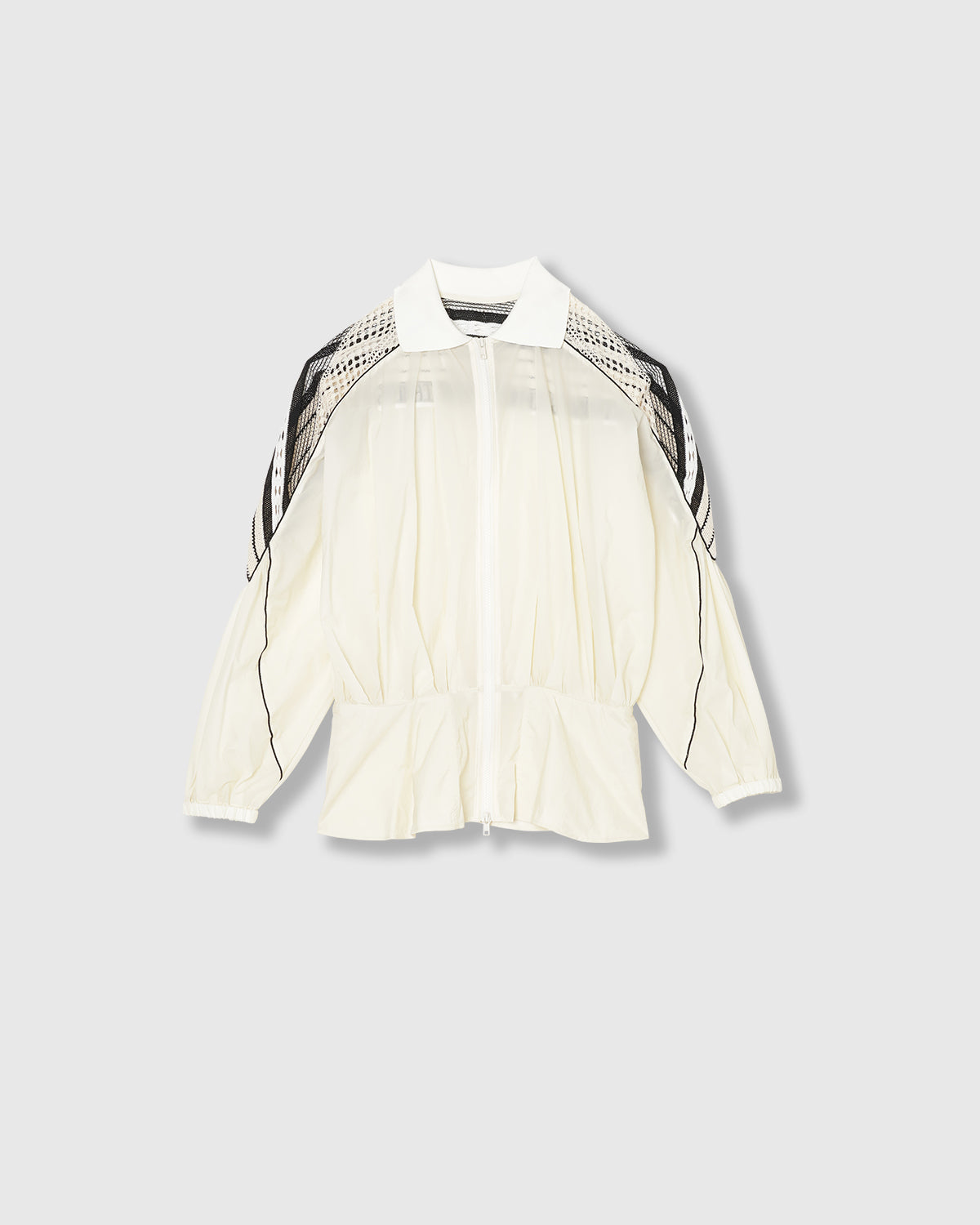 TORCHON LACE SWITCHING ZIP-UP BLOUSON | SENSE 17_ | STORE | THINGS