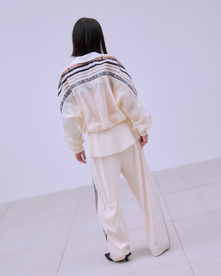 TORCHON LACE SWITCHING ZIP-UP BLOUSON