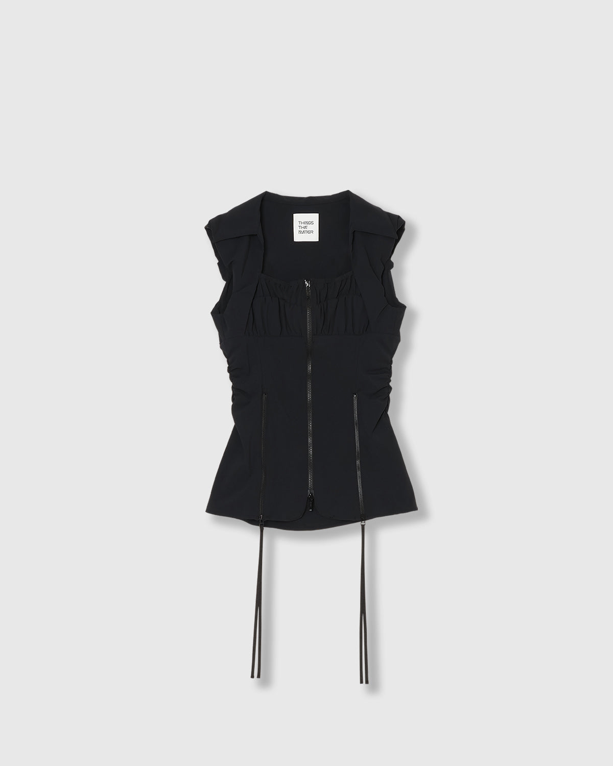FRONT ZIP BODY-LINE SLEEVELESS TOPS | SENSE 17_ | STORE | THINGS
