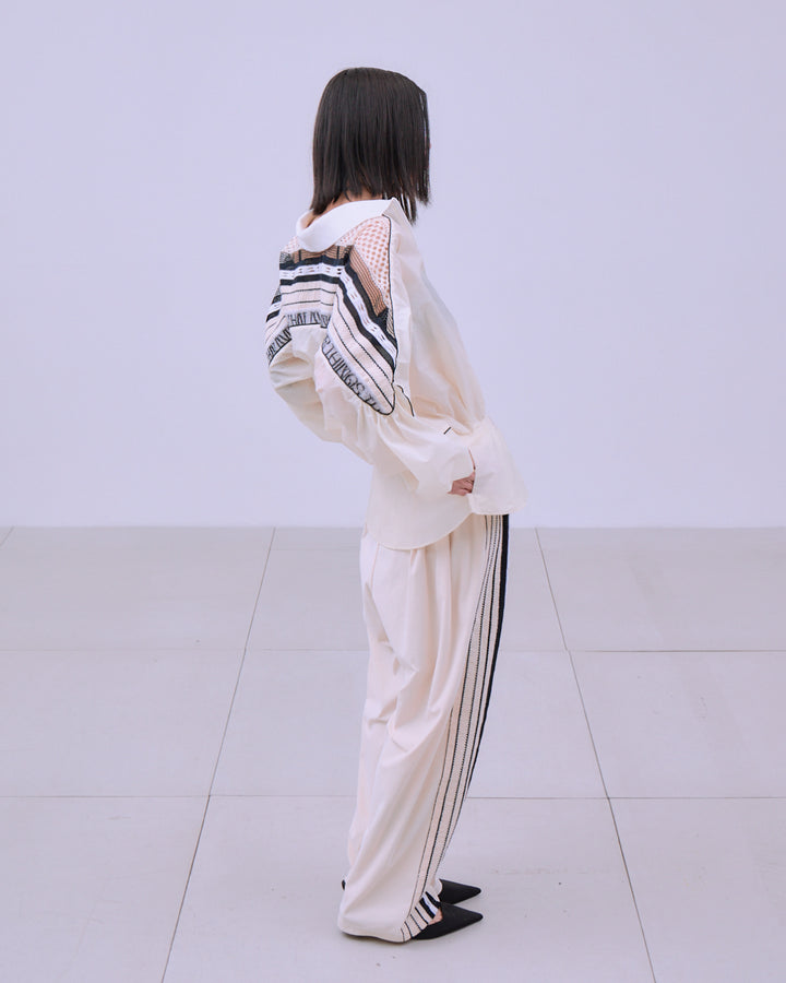 TORCHON LACE SWITCHING PANTS