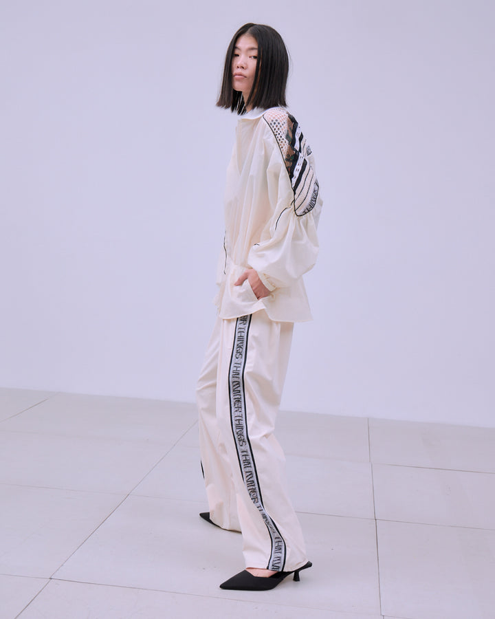 TORCHON LACE SWITCHING PANTS