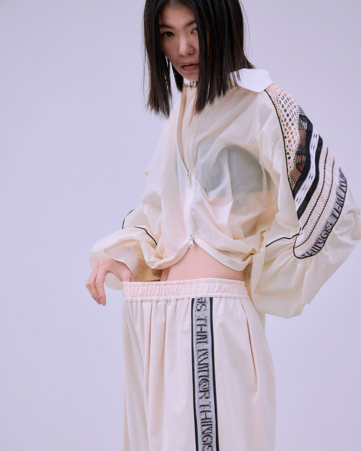 TORCHON LACE SWITCHING PANTS