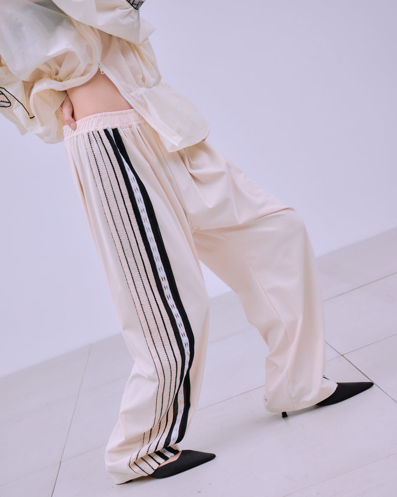 TORCHON LACE SWITCHING PANTS