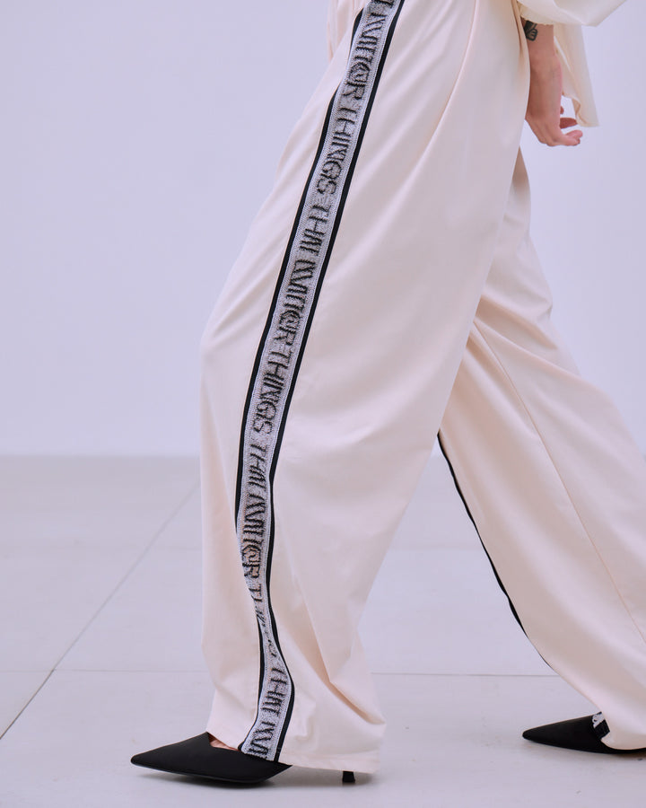 TORCHON LACE SWITCHING PANTS